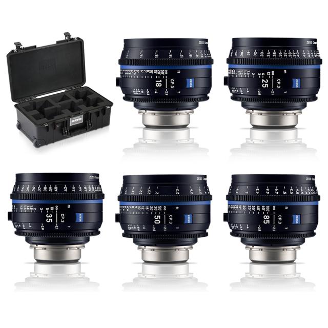 Zeiss CP.3 Cineprime Objektive 5er Set