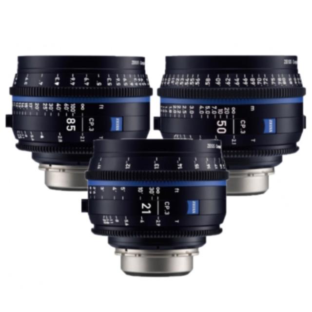 Zeiss CP.3 Set of 3 lenses  PL mount
