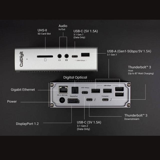 CalDigit TS3 Plus - Thunderbolt Station (7xUSB/Displayport/LAN/SD)